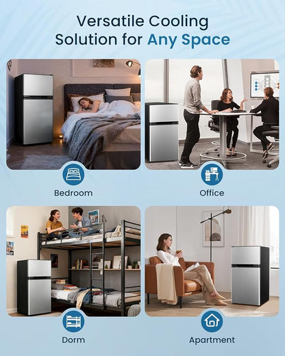 3.2 Cu.Ft Mini Fridge with Freezer - Image 8
