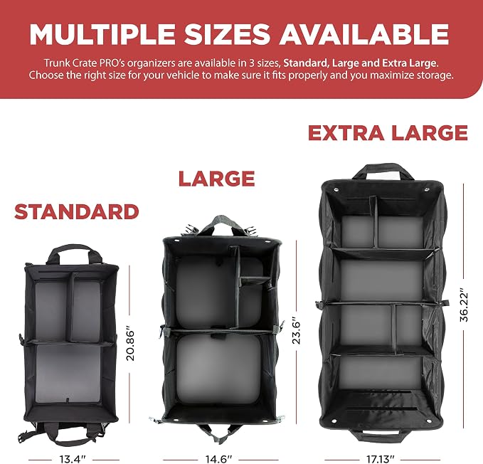 TRUNKCRATEPRO Trunk Organizer For Car, Truck | Premium Adjustable Multi - Image 4