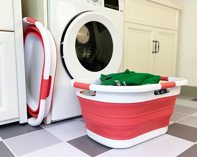 SAMMART 40L Collapsible Plastic Laundry Basket - Image 3