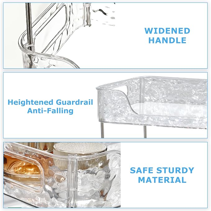 2 Tier Bathroom Counter Organizer, Makeup and Perfume Organizer Tray - Image 3