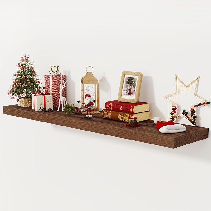 Floating Shelves 55 Inch Long, 12 Inch Deep Floating Shelves by FunMemories