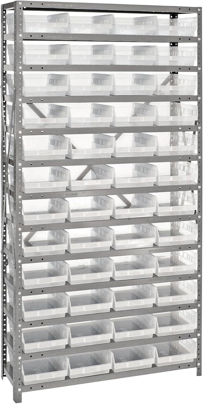 Quantum Storage Systems 1275-107CL Solid Heavy Duty 13 Shelves 48 Economy Clear by QuantumStorageSystems