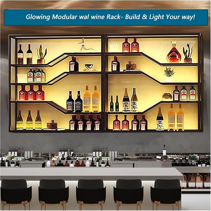 94.4in Wall Mounted Wine Rack - Image 5