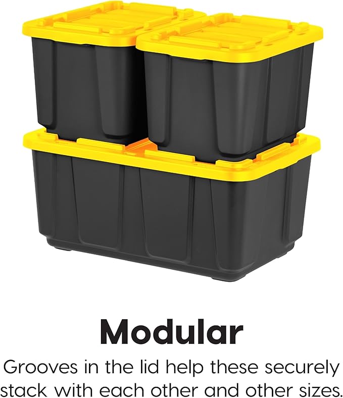 IRIS USA 12 Gallon Heavy Duty Truck Bed Toolbox Storage Tote Bins - Image 5