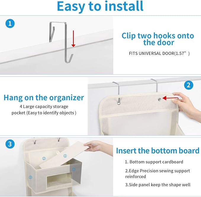 MAX Houser 5-Shelf Over The Door Hanging Organizer - Image 4