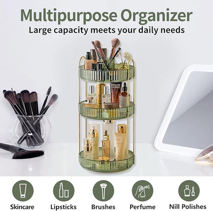 360 Rotating Makeup Organizer, 3 Tier Large Capacity Make Up Organizers and - Image 6