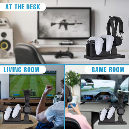 Gamer Gifts for Men Teenage Boy Controller Holder & Headphone Stand, Stylish - Image 3
