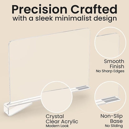 6- Pack Clear Acrylic Shelf Dividers-Non-Slip Closet Organizers - Image 5