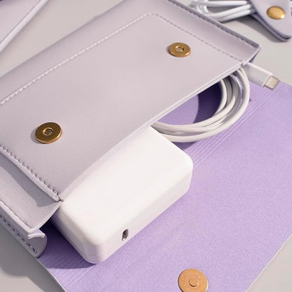 PU Leather Laptop Sleeve for 15.3 inch MacBook Air 2023 2024, Surface Book 13.5 - Image 5