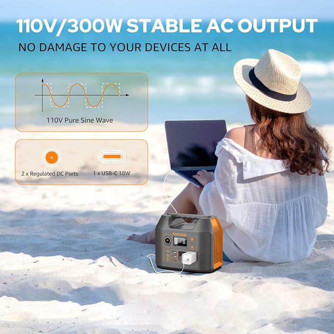 Portable Power Station EnginStar 300W Solar Generator 110V 296Wh Power Bank Two - Image 6