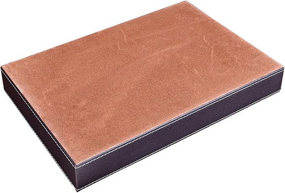 KINGFOM Pu Leather Desk Organizer Tray, 4 Compartment Office Storage Supplies - Image 9