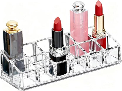Clear Acrylic Lipstick Lip Gloss Organizer 12 Slots Comestic Display Holder by Unknown
