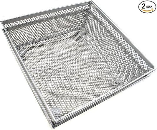 HAHIYO Stackable Mesh Tray Cup 6 x 6 x 2 inches Sturdy Container by HAHIYO