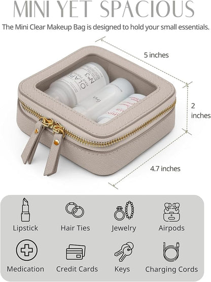 Popvibe Clear Makeup Bag Travel Cosmetic Case Transparent Toiletry Bag - Image 4