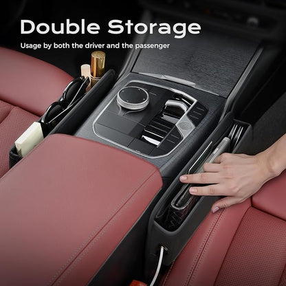 Coverado Universal Car Seat Gap Filler Organizer, Premium Suede Leather Car - Image 5