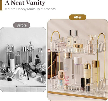 Aveniee Bathroom Counter Organizer, 2 Tier Perfume Skin Care Countertop Storage - Image 6