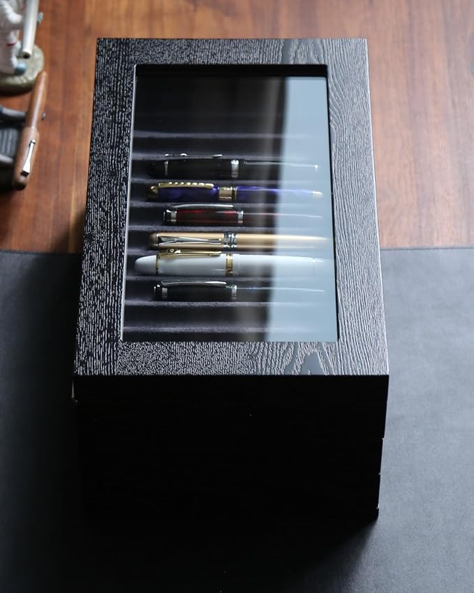 wood pen display case 36 slot Fountain pen Box storage Organizer - Image 7