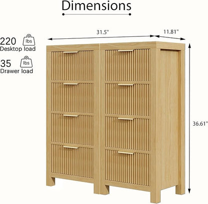 Modern 8-Drawer Solid Wood Dresser - Image 2