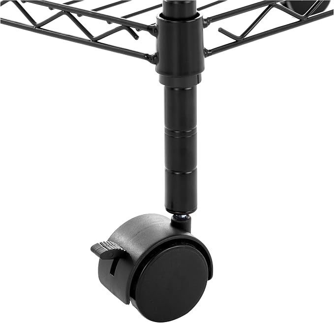 Amazon Basics 3-Shelf Adjustable, Heavy Duty Storage Shelving Unit on 2'' PP - Image 3