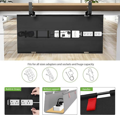 KEEGH Large 36" Under Desk Cable Management Tray - Image 2