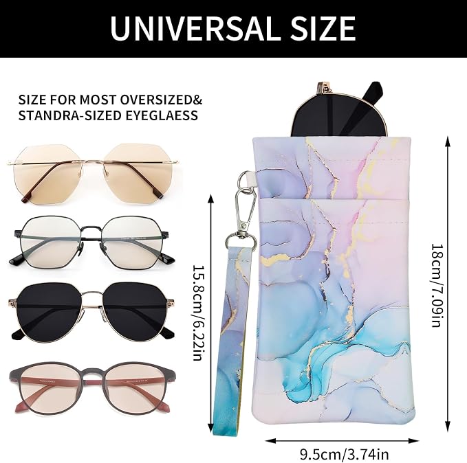 Double Eyeglass Case Soft Dual Glasses Case - Image 2