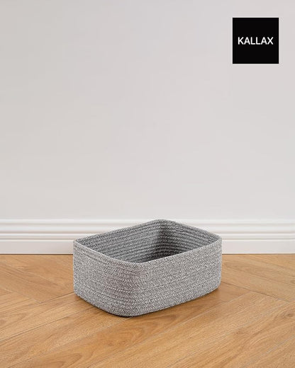 Small Woven Basket, 13.5 x 9.5 x 5 Inches, Storage Basket - Image 8