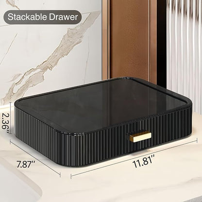 Stackable Cosmetics Organizer Drawers, Bathroom Vanity Makeup Organizer and - Image 2
