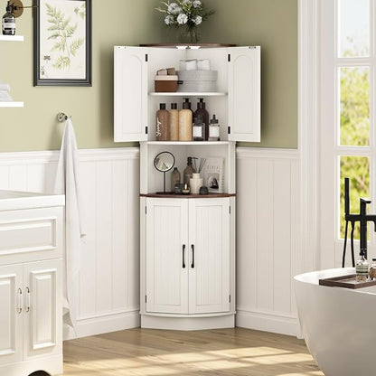 Tall Corner Cabinet, 64.7" Corner Storage Cabinet - Image 3