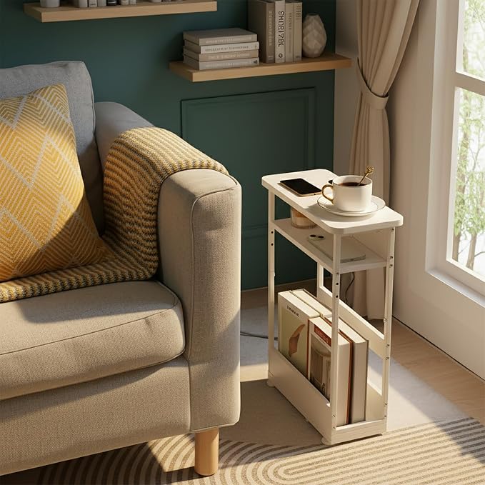 Narrow Side Table, 3-Tier Slim End Table - Image 7