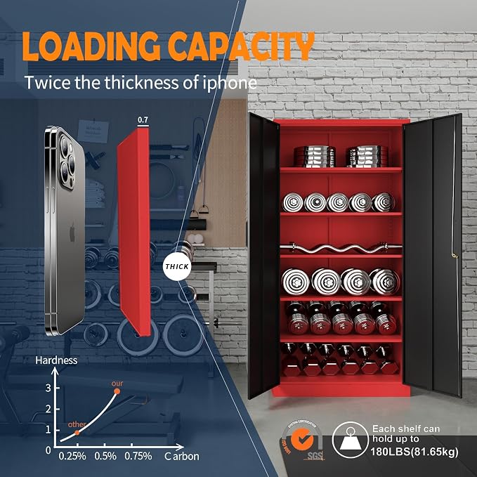 Yizosh Metal Storage Cabinet - Image 5