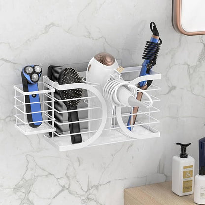 Hair Dryer Holder 3in1 Hair Tool Organizer/Wall Mounted, Cabinet Door or - Image 2
