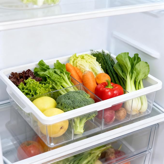 Fridge Drawer Organizer, Pull Out Shelf Storage Transparent Organizer - Image 2