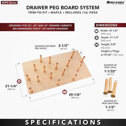 Rev-A-Shelf Pegboard Drawer Divider Organizer, Trim to Fit Wooden Kitchen - Image 3