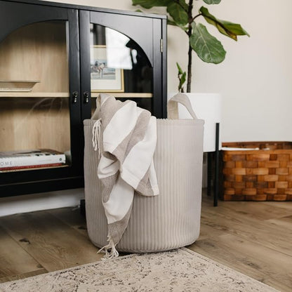 PUTSKA Blanket Basket – Round Storage - Image 4