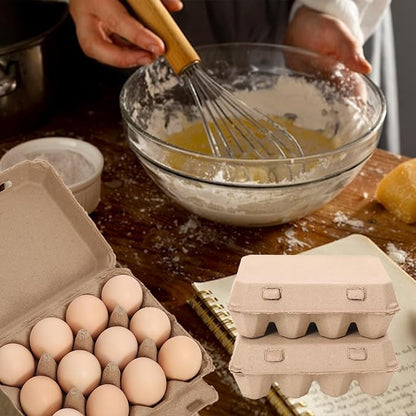 20 Pack Egg Cartons Bulk, 3x4 Style Reusable Empty Natural Paper Pulp Egg - Image 4