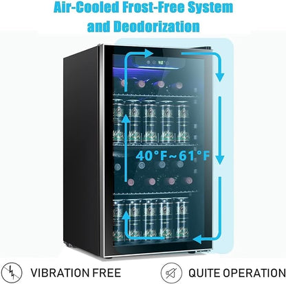 Antarctic Star 26 Bottle 130 Can Wine Cooler/Cabinet Beverage Refrigerator Mini - Image 5