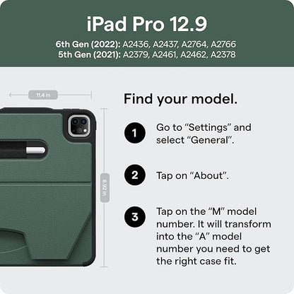 ZUGU Case for iPad Pro 12.9 Case 5th / 6th Generation Stand 2021/2022, Slim - Image 2