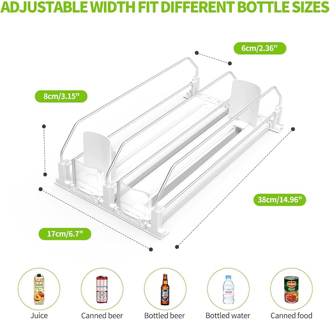 Drink Organizer for Fridge, Soda Can Dispenser for Refrigerator, Automatic - Image 4