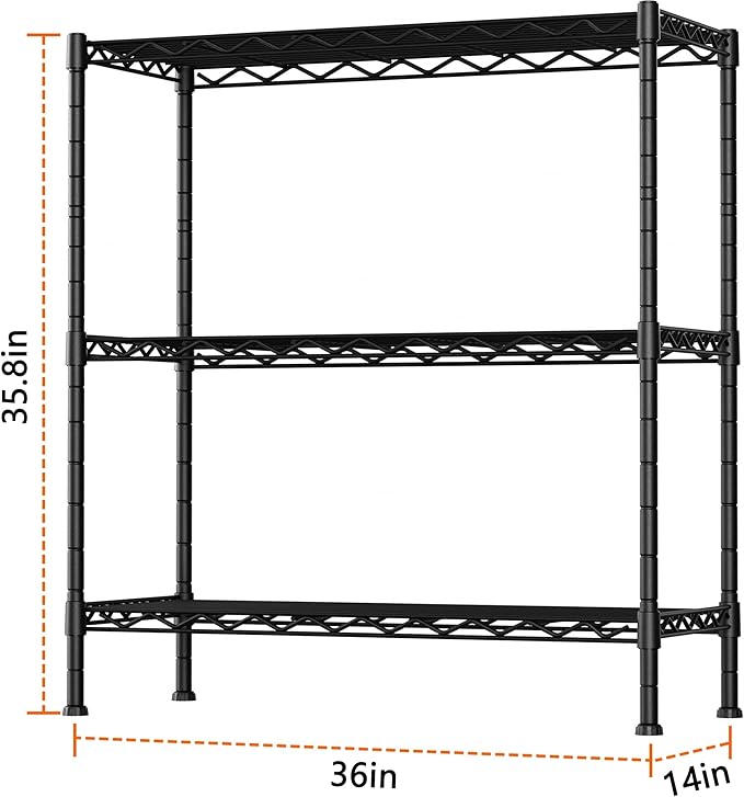 3-Shelf Adjustable Heavy Duty Storage Shelves - Image 3