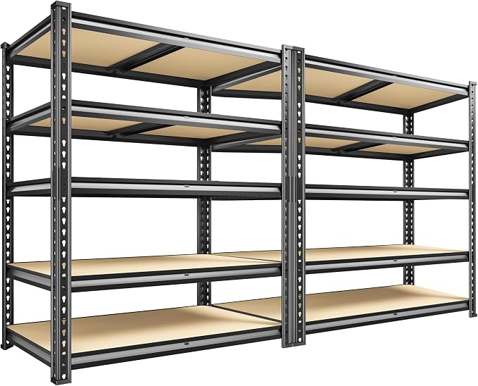 Garage Shelves, 72.1" H Garage Storage Shelves, 5 Tier Adjustable Shelving Units by Unknown