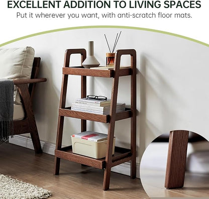 100% Solid Oak 3 Tier Ladder Shelf - Image 3