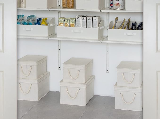 StorageWorks Storage Bins with Lids, Decorative Storage Boxes with Lid and Soft - Image 7