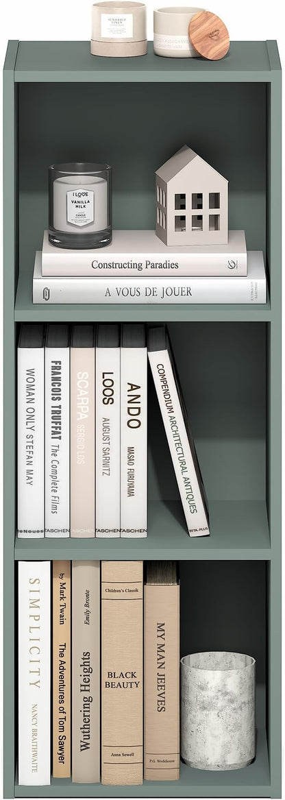 Furinno LUDER Book Shelf, 3-Cube Bookshelf, 9.3" x 12" x 31.5", - Image 4
