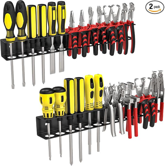 Screw Driver Holder Wall Mount, Screwdriver Organizer, Metal Plier Organizer by JSYONII