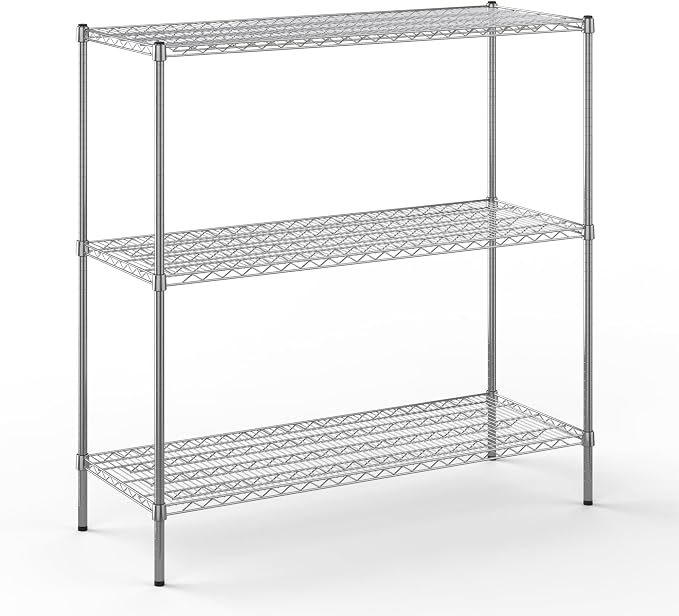 21" Deep x 54" Wide x 54" Height Wire Shelving Kit | 3-Tier | NSF Commercial by Regal+Altair