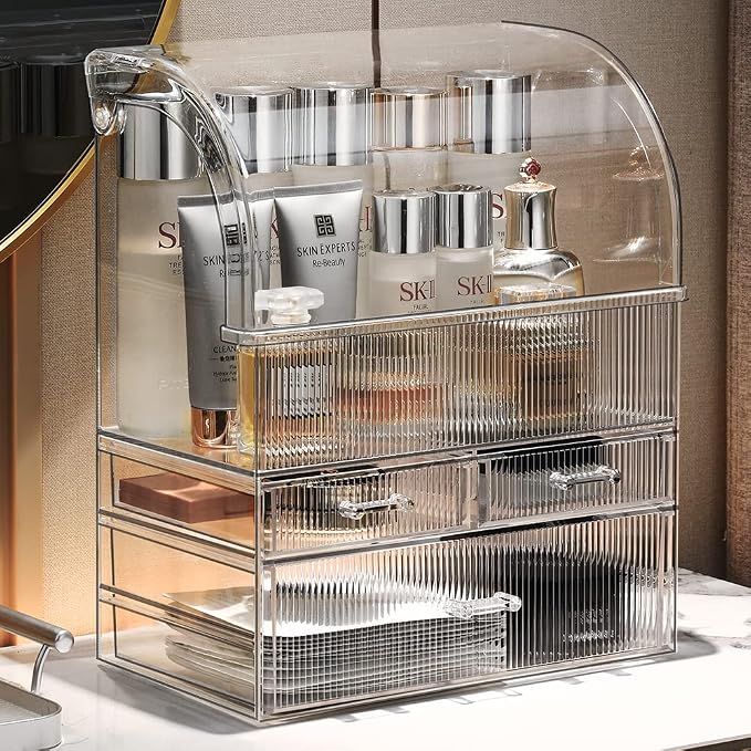MOOCHI Professional Large Cosmetic Makeup Organizer Bathroom Storage Display - Image 2