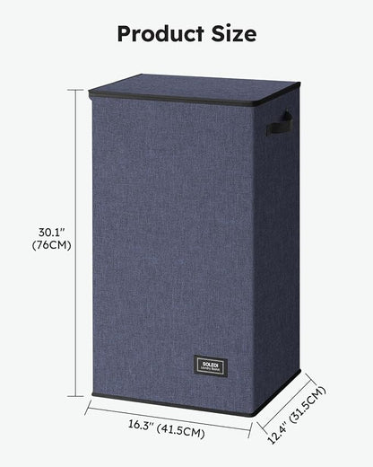 SOLEDI Laundry Hamper with Lid 100L Large & Tall Collapsible Laundry Basket - Image 7