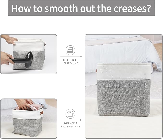 Collapsible Fabric Storage Cubes 11x11 Cube Storage Bins, 4 Pack Closet Baskets - Image 5