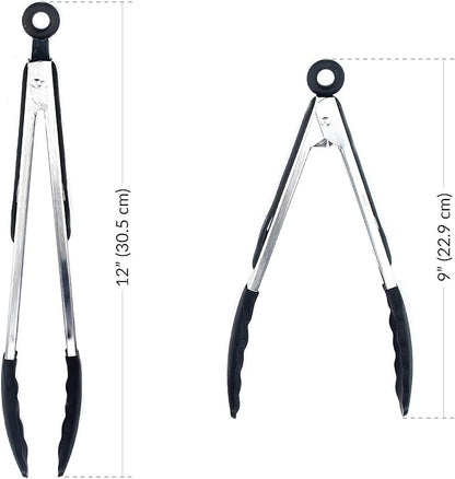 Kitchen Tongs for Cooking with Silicone Tips by Boxiki Kitchen, BPA Free - Image 6