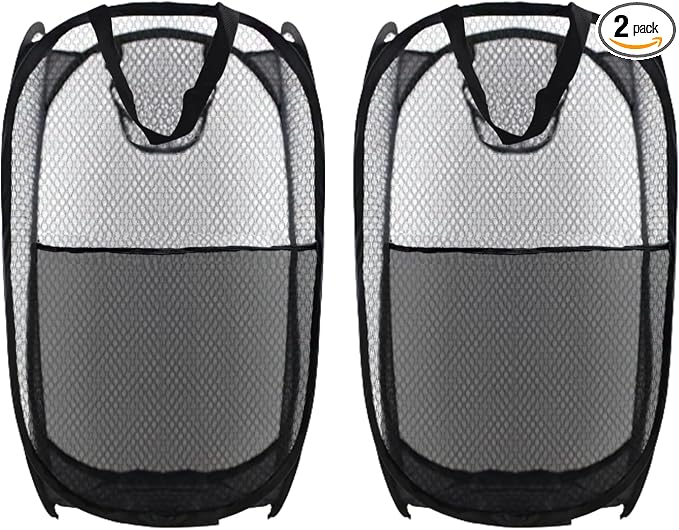 Collapsible Pop Up Laundry Hamper, Extra Large Mesh Foldable Laundry Basket Bag by BuyongwantJewelry